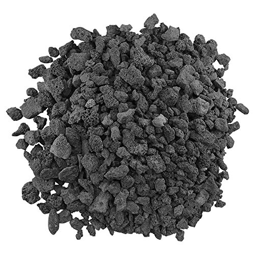Product Cover American Fireglass LAVA-S-10 American Fire Glass Small Sized Black Lava Rock - Porous, All-Natural, 1/4 Inch to 1/2 Inch Thick x 10 Pounds,