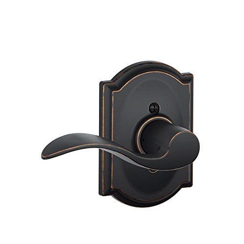 Product Cover Schlage F170 ACC 716 CAM LH Camelot Collection Left Hand Accent Decorative Trim Lever, Aged Bronze
