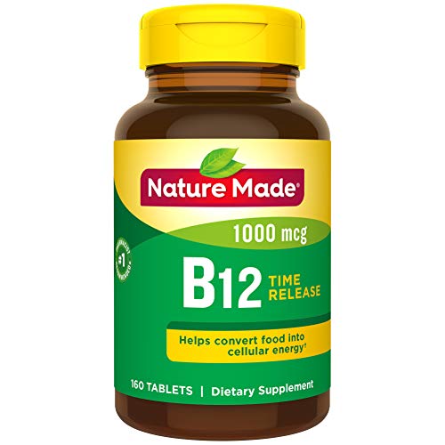 Product Cover Nature Made Vitamin B12 1000 mcg Time Release Tablets, 160 Count Value Size (Packaging May Vary)