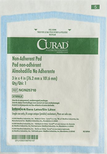 Product Cover Medline Pad Non-Adherent, 3 Inch x 4 Inch, 100 Count