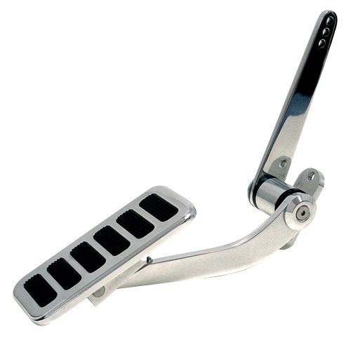 Product Cover CFR Performance Polished Aluminum Street Rod Throttle Gas Pedal - Compatible/Replacement for Chevy Ford Mopar