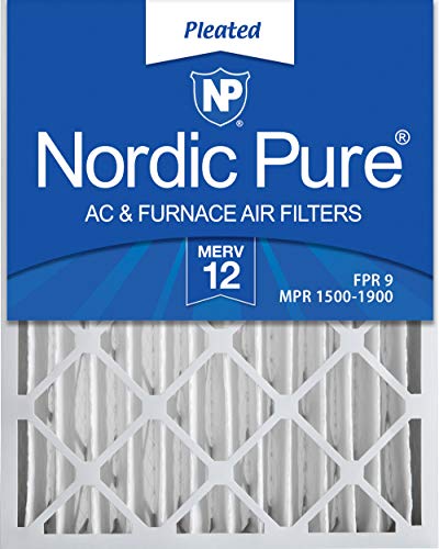 Product Cover Nordic Pure 16x20x4 (3-5/8 Actual Depth) MERV 12 Pleated AC Furnace Filter, Box of 2