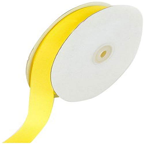 Product Cover Creative Ideas 50-Yard Solid Grosgrain Ribbon, 5/8-Inch, Canary Yellow