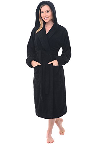 Product Cover Alexander Del Rossa Womens Turkish Terry Cloth Robe, Thick Hooded Bathrobe