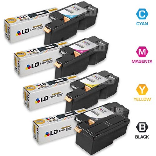 Product Cover LD Compatible Xerox Phaser 6010 Cartridges (4 Pack): 1 Black 106R01630, 1 Cyan 106R01627, 1 Magenta 106R01628, 1