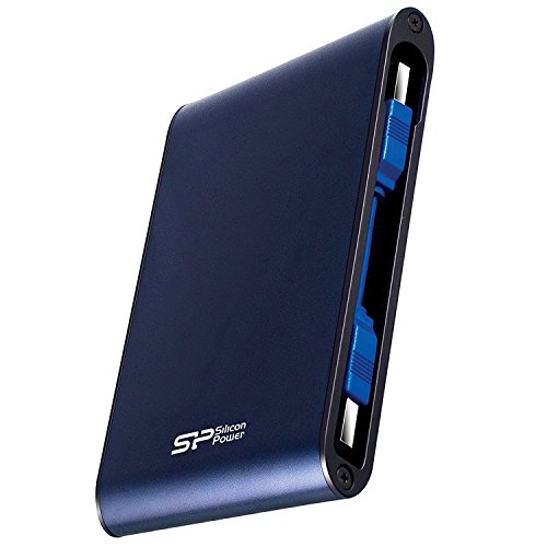 Product Cover Silicon Power 1TB Rugged Portable External Hard Drive Armor A80, Waterproof USB 3.0 for PC, Mac, Xbox and PS4, Blue
