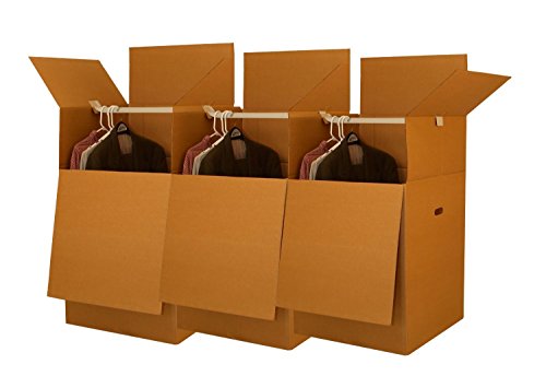 Product Cover UBOXES Larger Wardrobe 24 x 24 x 40-inches Moving Boxes, Bundle of 3 (BOXBUNDWAR03)