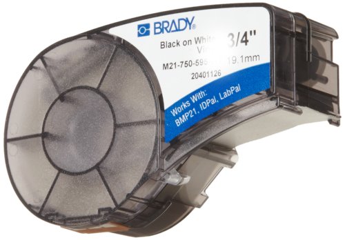 Product Cover Brady M21-750-595-WT BMP21 Tape B- 595 Indoor/Outdoor Vinyl Film Size: 3/4
