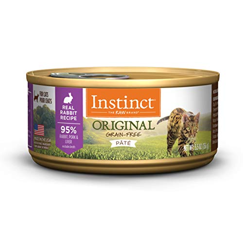 Product Cover Instinct Original Grain Free Real Rabbit Recipe Natural Wet Canned Cat Food by Nature's Variety, 5.5 oz. Cans (Case of 12)