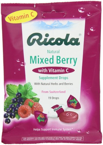 Product Cover Ricola USA, Inc. Throat Drop, Mixed Berry, 19-Count (Pack of 6)