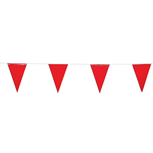 Product Cover Fun Express - Red Pennant Banner (100ft) - Party Decor - Hanging Decor - Pennants - 1 Piece