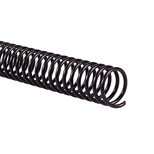 Product Cover GBC Binding Spines/Spirals/Coils, 18mm, 140 Sheet Capacity, 4:1 Pitch, Color Coil, Black, 100 Pack (9665080)