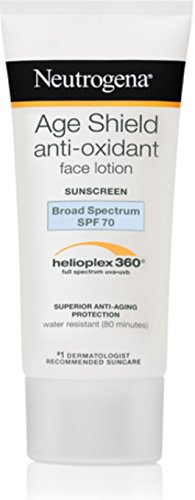 Product Cover Neutrogena Age Shield Anti-Oxidant Face Lotion Sunscreen with Broad Spectrum SPF 70, Oil-Free & Non-Comedogenic Moisturizing Sunscreen to Prevent Signs of Aging, 3 fl. oz