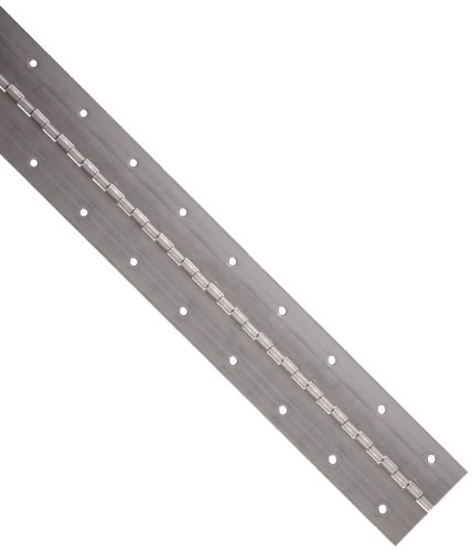Product Cover Small Parts Steel Plain Continuous Hinge with Holes, Unfinished, 0.06
