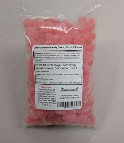 Product Cover Claeys Sanded Candy Drops, Clove, 2 Pound