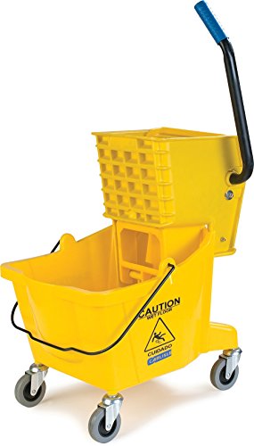 Product Cover Carlisle 3690804 Commercial Mop Bucket with Side Press Wringer, 26 Quart Capacity, Yellow