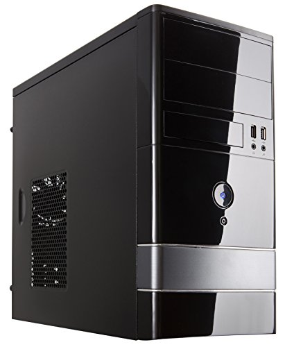 Product Cover ROSEWILL Micro ATX Mini Tower Computer Case, Steel and plastic computer case with 1x 120mm front fan and 1x 80mm rear fan, Front I/O and 2x USB 2.0 (FBM-01)