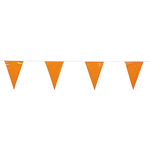 Product Cover Fun Express - Orange Pennant Banner (100ft) - Party Decor - Hanging Decor - Pennants - 1 Piece