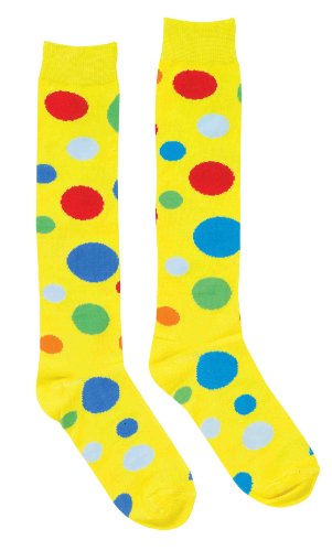 Product Cover Forum Novelties Women's Adult Polka Dot Clown Socks Costume Accessory, Multi Colored, One Size