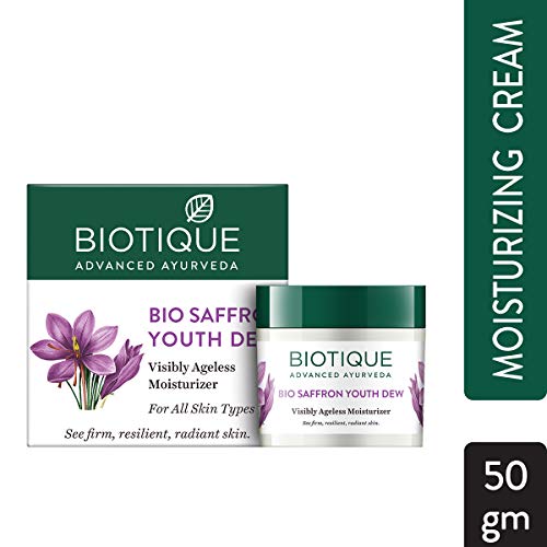 Product Cover Biotique Bio Saffron Dew Youthful Nourishing Day Cream For All Skin Types, 50G