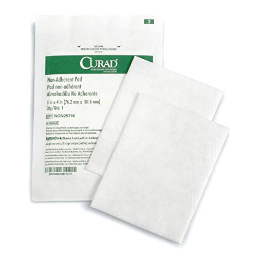 Product Cover Curad Sterile Non-Adherent Pads (Pack of 100) for gentle wound dressing and absorption without sticking