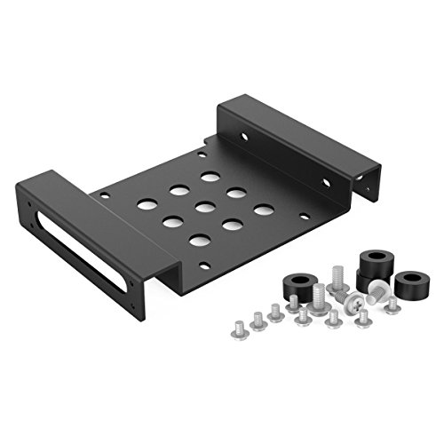 Product Cover ORICO Aluminum 5.25 inch to 2.5 or 3.5 Inch Internal Hard Disk Drive Mounting Kit with Screws and Shock Absorption Rubber Washer- Black