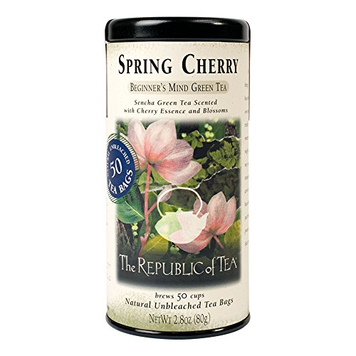 Product Cover The Republic of Tea Spring Cherry Green Tea, 50 Tea Bag Tin