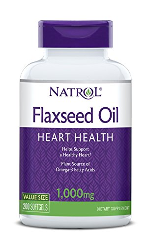 Product Cover Natrol Omega-3 1,000mg Flax Seed Oil Softgels, 200 Count