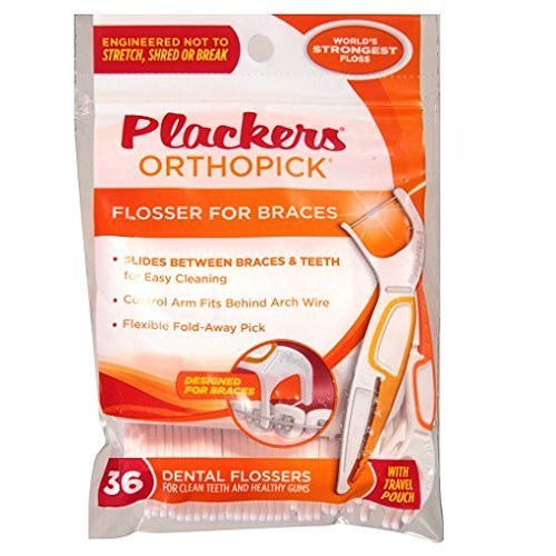 Product Cover Plackers Orthopick Flosser for Braces, Pack of 2 (36 Flossers Each)