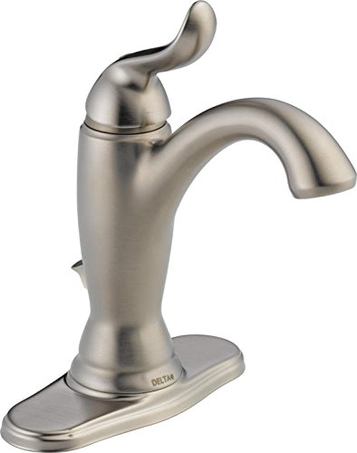 Product Cover Delta Faucet Linden Single-Handle Bathroom Faucet with Diamond Seal Technology and Metal Drain Assembly, Stainless 594-SSMPU-DST