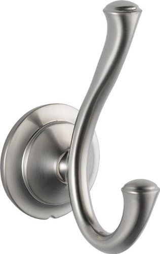 Product Cover Delta Faucet Bathroom Accessories 79435-SS Linden Double Towel Hook, Brilliance Stainless Steel