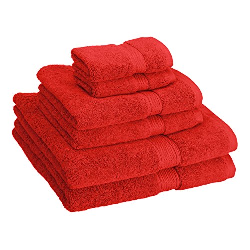 Product Cover Luxurious 900 GSM Egyptian Cotton 6-piece Towel Set - Red