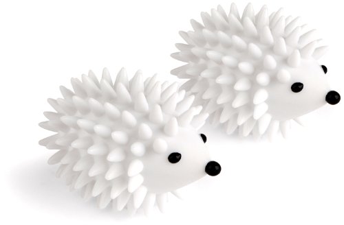 Product Cover Kikkerland Hedgehog Dryer Balls, Reusable, White, Set of 2