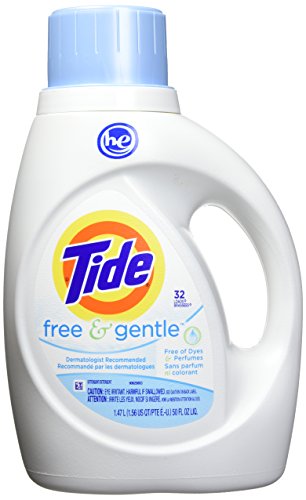 Product Cover Tide Free and Gentle HE Turbo Liquid Laundry Detergent, Unscented, 1.47 L (32 Loads)