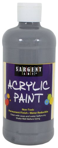 Product Cover Sargent Art 24-2484 16-Ounce Acrylic Paint, Gray