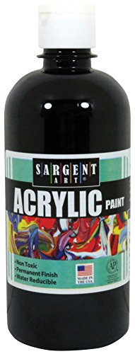 Product Cover Sargent Art 24-2485 16-Ounce Acrylic Paint, Black