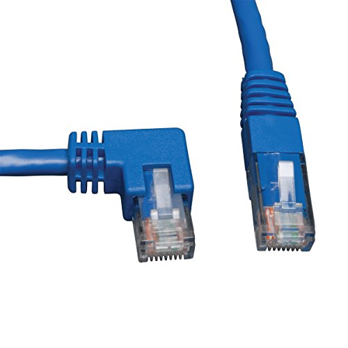 Product Cover Tripp Lite Cat6 Gigabit Molded Patch Cable (RJ45 Left Angle M to RJ45 M) Blue, 3-ft.(N204-003-BL-LA)