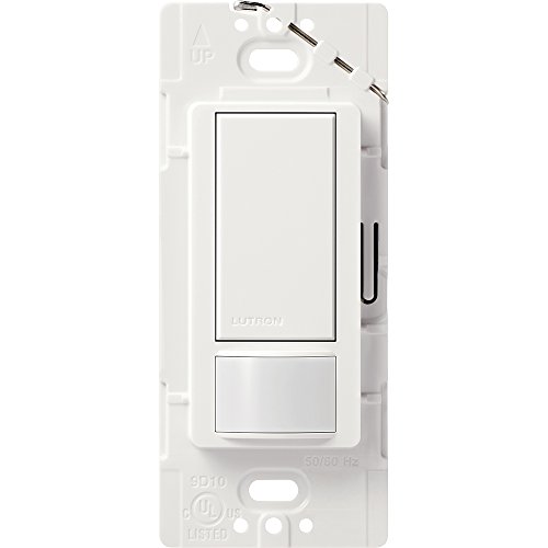 Product Cover Lutron Maestro Motion Sensor Switch, No Neutral Required, 250 Watts, Single-Pole, MS-OPS2-WH, White