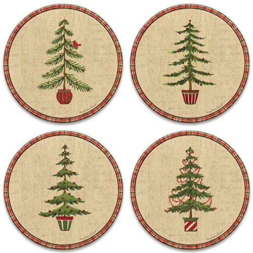 Product Cover CoasterStone AS919 Natural Christmas Set of 4 Coasters, One Size, Multicolor