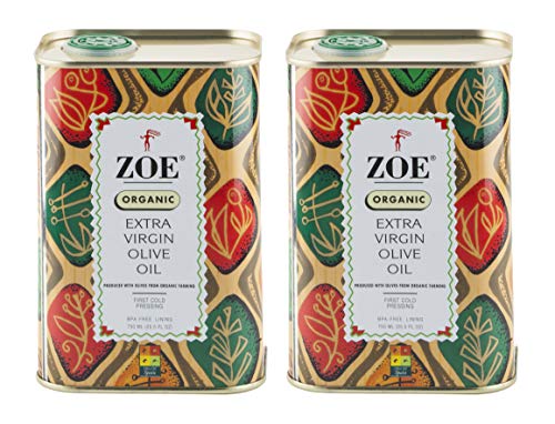 Product Cover Zoe Organic Extra Virgin Olive Oil, 25.5- Ounce tins (Pack of 2)