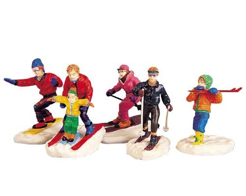Product Cover Lemax Village Collection Winter Fun Set of 5 Skiing #92357