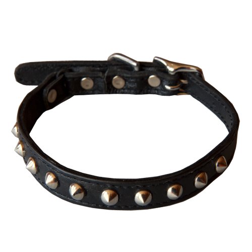 Product Cover Kitty Planet Outlaw Black Studded Leather Safety Cat Collar