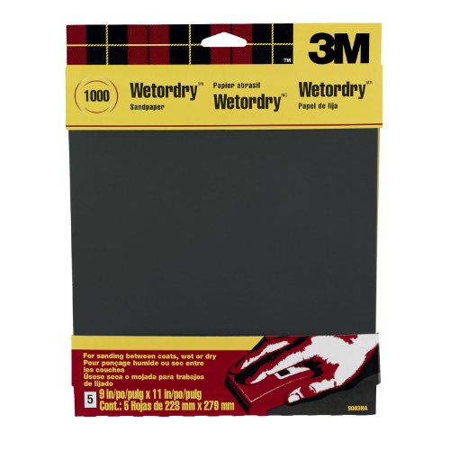 Product Cover 3M Wetordry Sandpaper, 1000-Grit, 9-Inch by 11-Inch, 5 Sheets - 9083NA-20