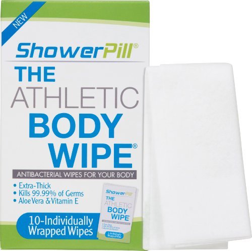 Product Cover Athletic Body Wipes by ShowerPill-(10 Wipes)