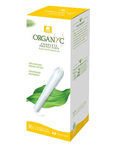 Product Cover Organyc 100% Certified Organic Cotton Tampons, Normal Flow, Cardboard Applicator, 16 Count