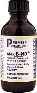 Product Cover Max B-ND TM, 2 fl oz, Vegan Product - Probiotic-Fermented Vitamin B Complex Formula for Dynamic Liver, Energy, Brain and Mood Support