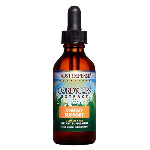 Product Cover Host Defense, Cordyceps Extract, Supports Energy and Stamina, Daily Mushroom Supplement, Vegan, Organic, Gluten Free, 2 fl oz (60 Servings)