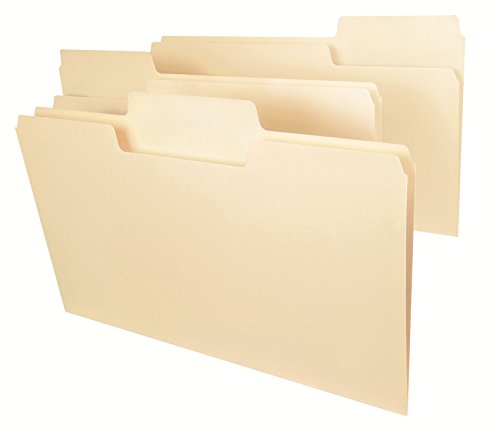 Product Cover Smead SuperTab Heavyweight File Folder, Oversized 1/3-Cut Tab, Legal Size, Manila, 50 Per Box (15401)