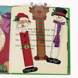 Product Cover Fun Express 24 Christmas Character Bookmarks/Santa/Snowman/Reindeer/Party Favors/Holiday Stocking Stuffers/2 Dozen/5.25 by OTC