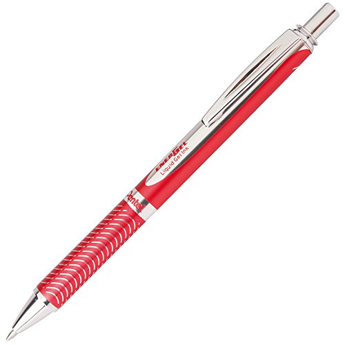 Product Cover Pentel EnerGel Alloy Retractable Liquid Gel Pen, Red Barrel, Black Ink, 1 pack (BL407B-A)